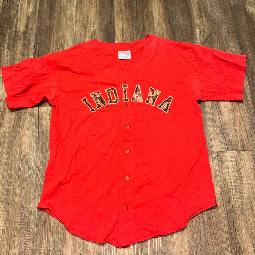 Vintage Crable‎ Sportswear Shirt Indiana Embroidered size XL